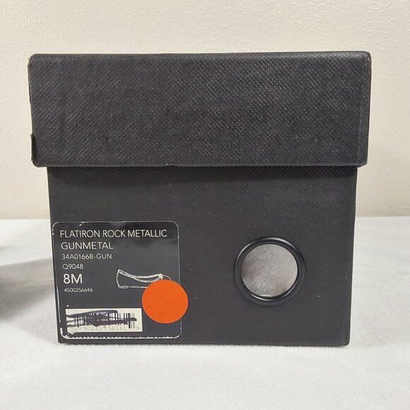 NIB Coach Flatiron Leather Ballet Flat in Metallic Gunmetal w Bow & Charm - 8 - Picture 13 of 13